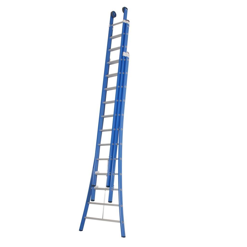 DAS Atlas blauwe 3-delige ladder – professioneel